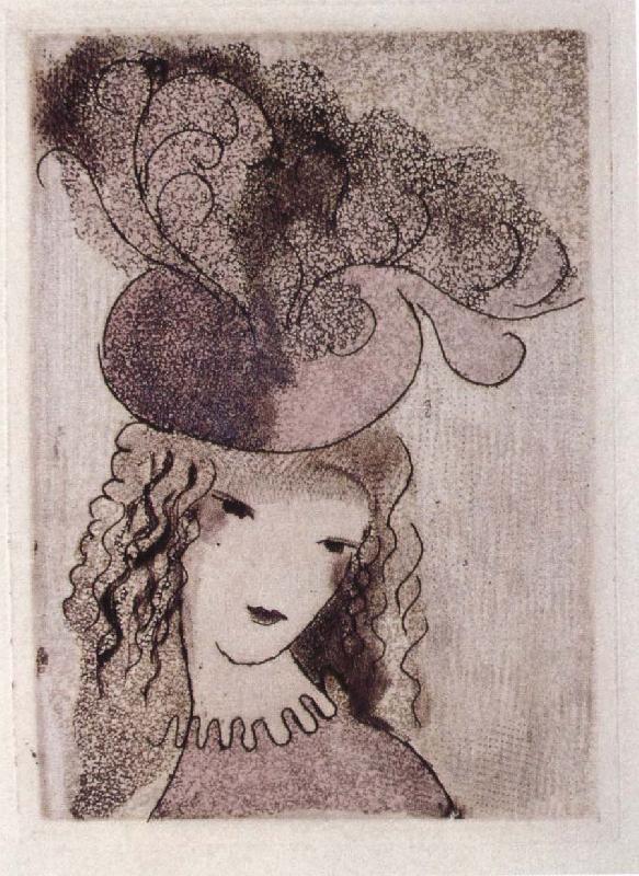 Marie Laurencin Roseal hat oil painting image